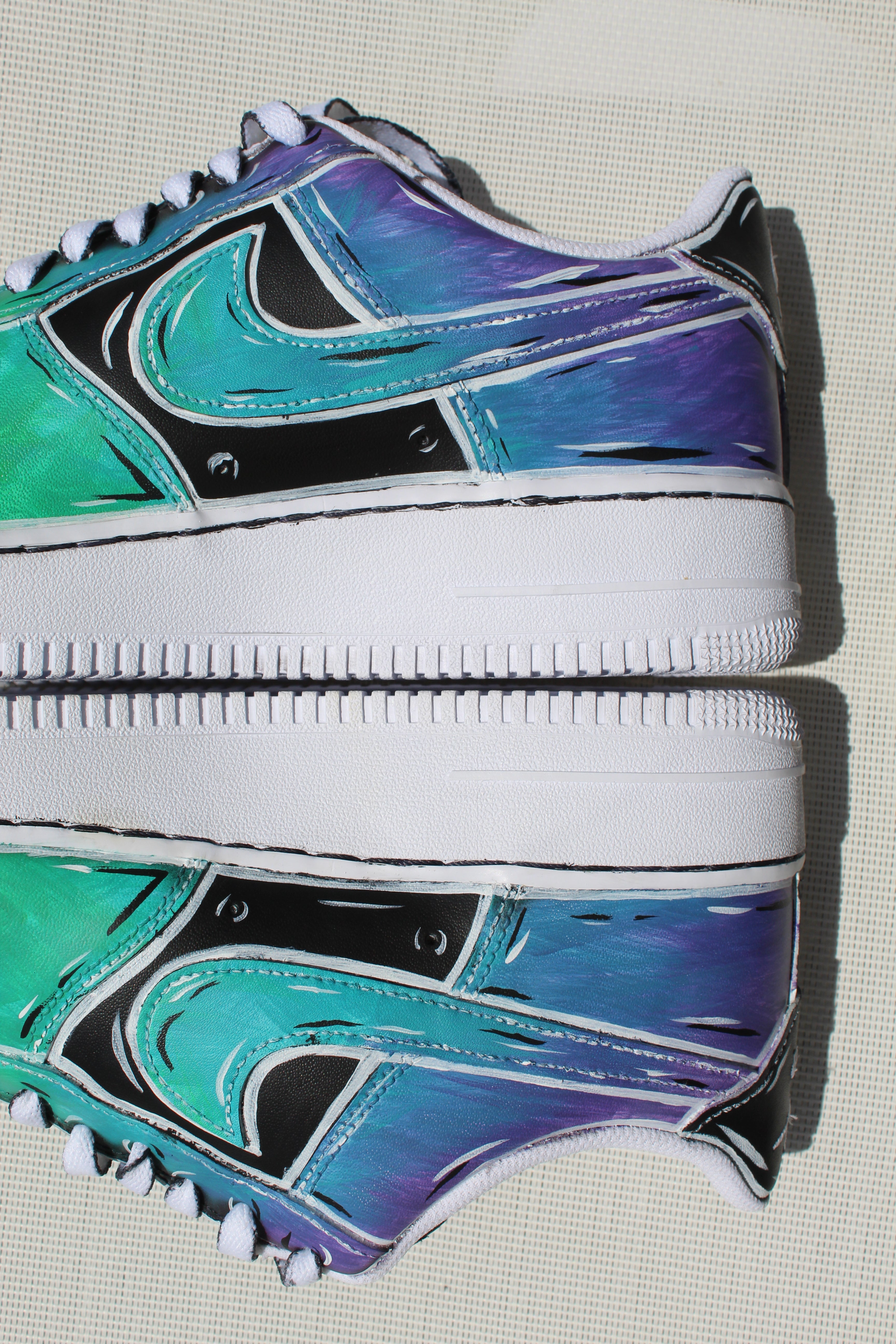 Black Cartoon Color Reactive AF1s