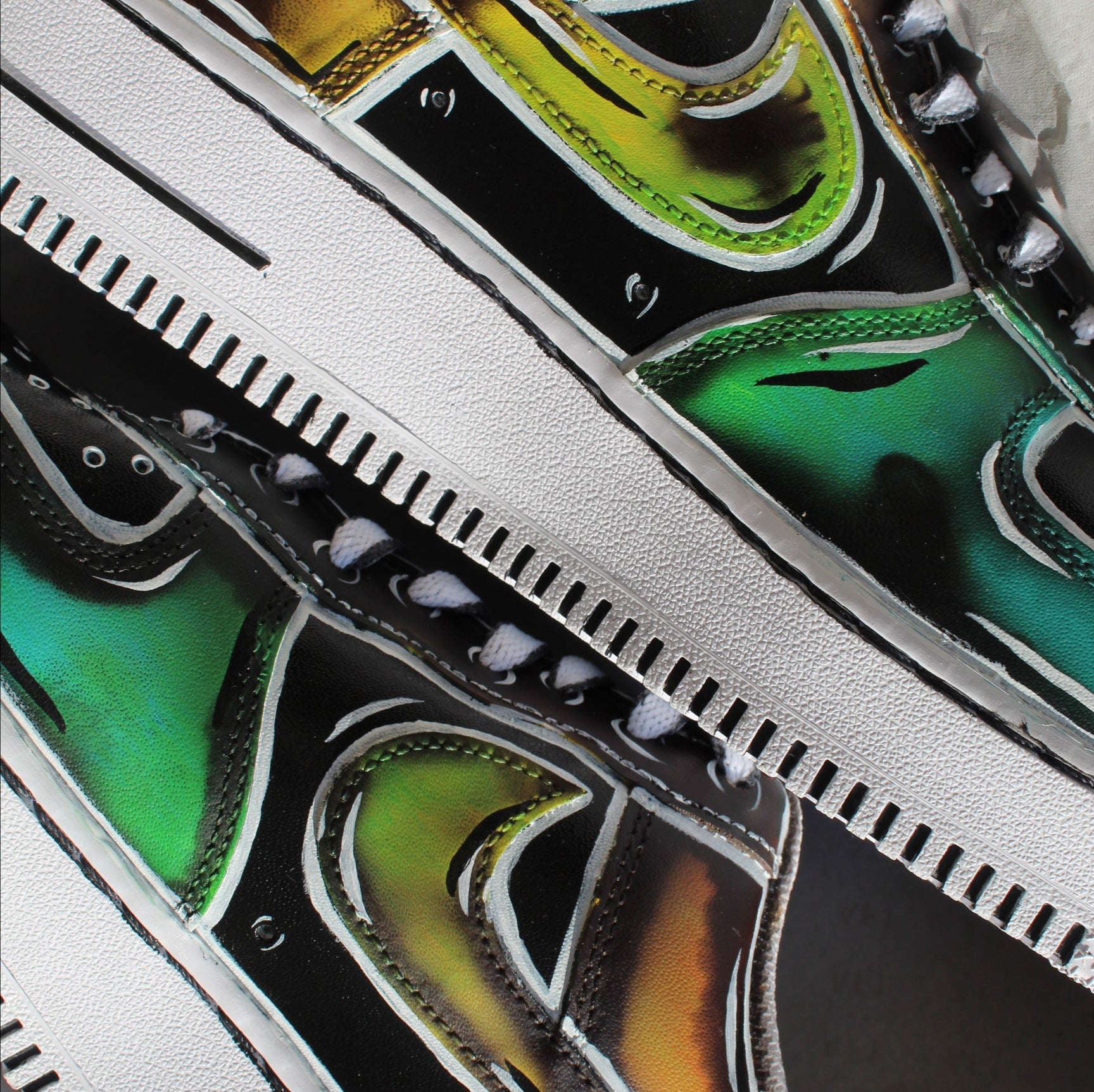 Black Cartoon Color Reactive AF1s