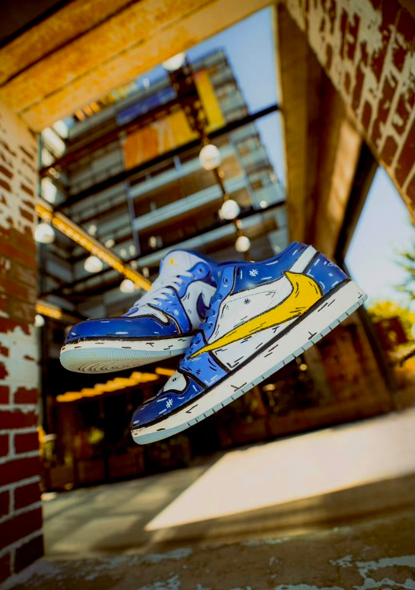 Cartoon Reverse Swoosh Jordan 1 Low