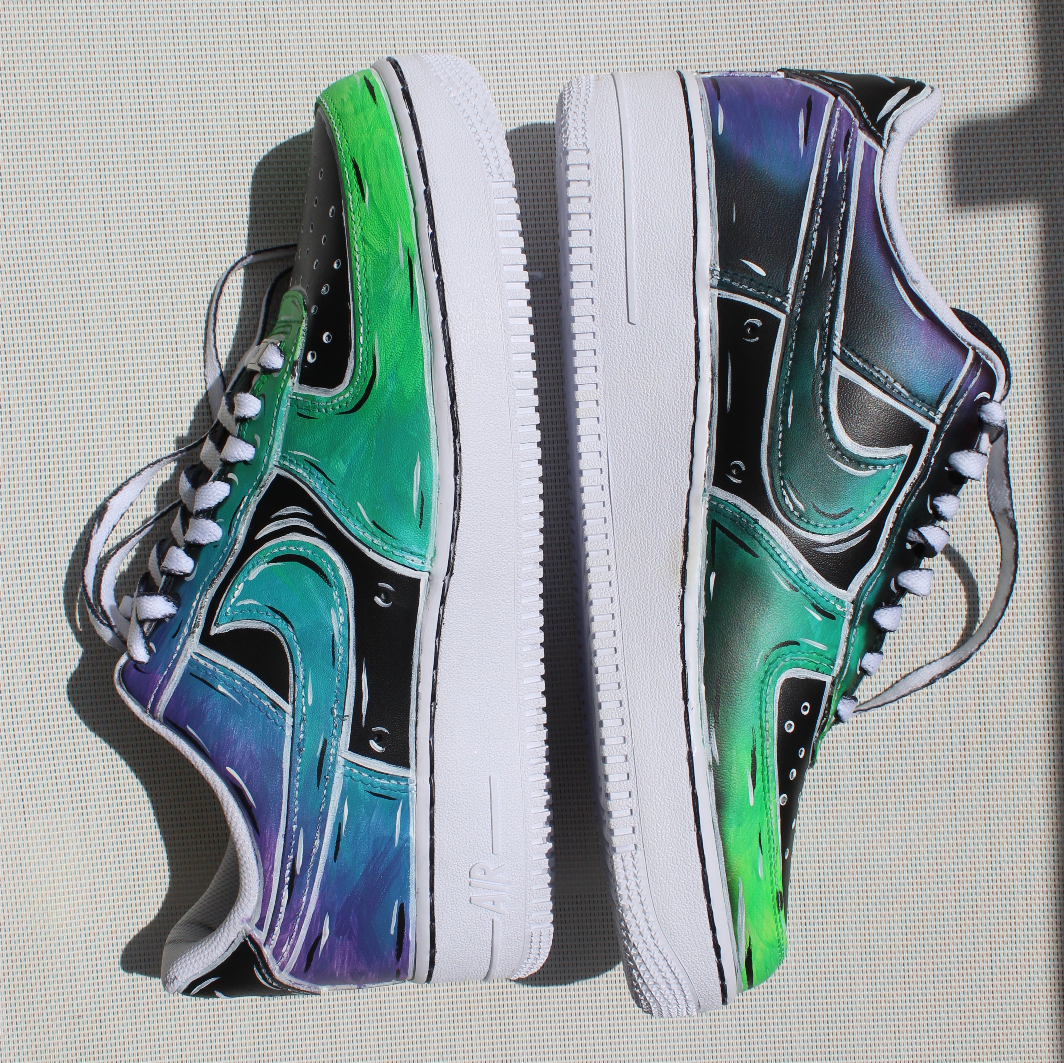 Black Cartoon Color Reactive AF1s
